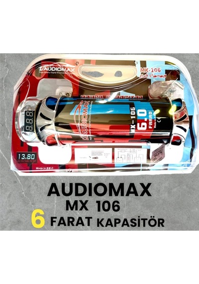 Audıomax 6 Farad-ledli-remoteli Kapasitör--akünün Ömrünü Uzatır