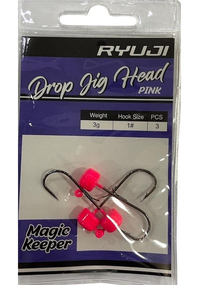 Ryuji Drop Jig Head Zoka 3gr No:1 3 Adet Pink