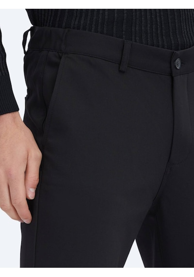 Kip Siyah Teknik Casual Pantolon Siyah