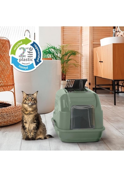 Imac Easy Cat 2nd Lıfe Kapalı Kedi Tuvaleti Yeşil 50x40x40cm