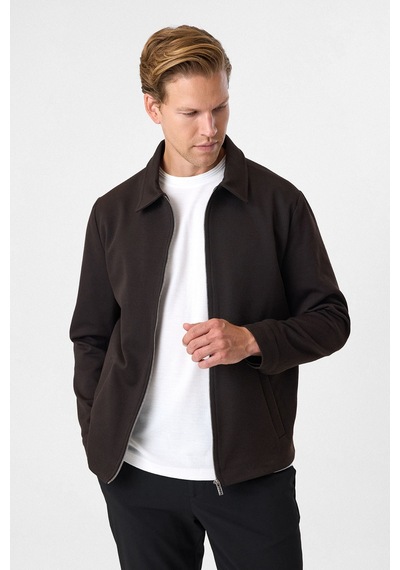 Back And Bond Kahve Regular Fit Fermuarlı Diagonel Mont Çok Renkli