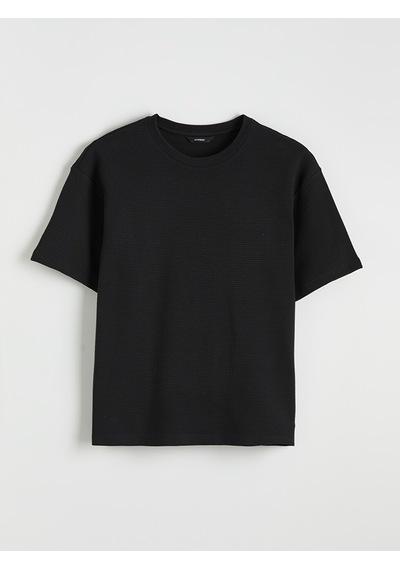 Lc Waikiki Lc Waıkıkı Siyah Oversize Fit Erkek Tişört