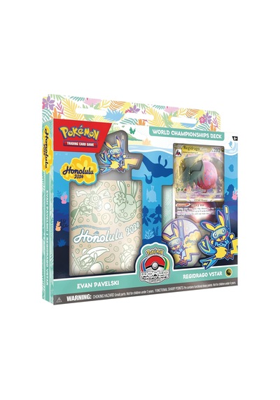 Pokemon Tcg 2024 World Championships Deck Evan Pavelski 60 Kart Pin Coin Oyun Matı Kutu