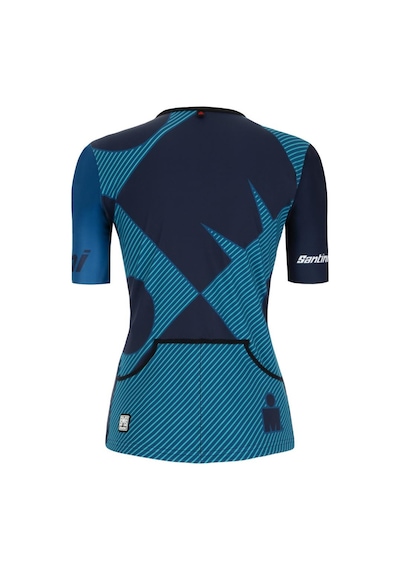 Santini Ironman Sleeved Tritop Kadın Triathlon Üst Forma 9ı65ss00cupıo Water