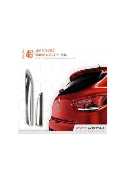 intakrom Renault Clio 4 Krom Stop Alt Çıtası 4 Parça 2012 -2018 N11.3545 intakrom Renault Clio 4 Krom Stop Alt Çıtası 4 Parça 2012 -2018 N11.3545