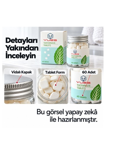 Yues Diş Macunu Tableti 60 Çiğnenebilir Tablet Gs-009m