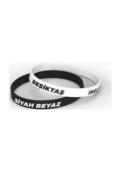 Beşiktaş Silikon Çocuk Bileklik Kişiye Özel Ahşap Kutulu 001