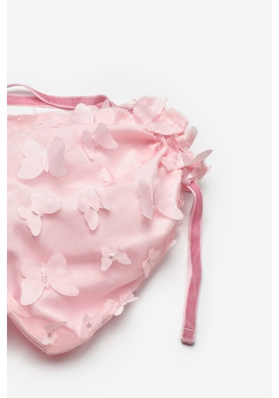 Le Mabelle Pembe Kelebek Aplikeli Kız Çocuk Çanta Pembe