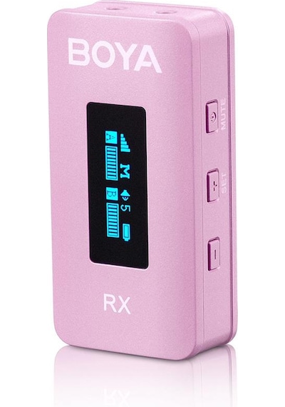Boya BY-XM6-K2P Kablosuz İkili Yaka Mikrofonu (Pembe)