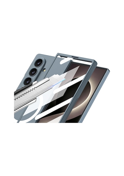 Galaxy Uyumlu Z Fold 8 Ultra Kılıf Wireless Şarj Özellikli Pazarplus Kıpta M-safe Kılıf Gümüş