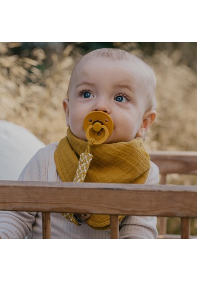 Bibs Paci Braid Emzik Askısı - Blush / Ivory Çok Renkli
