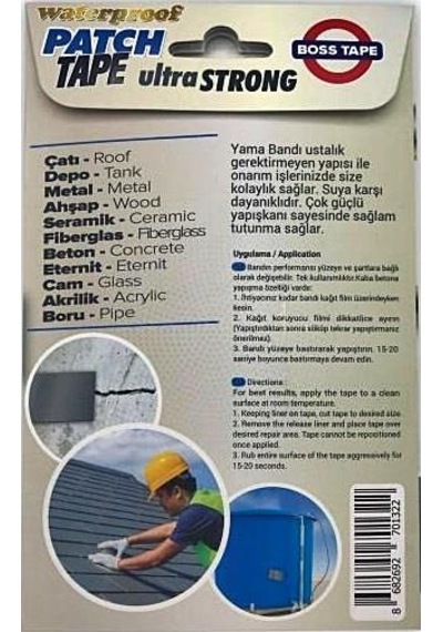 Izalasyon Bandı Güçlü Yama Bandı Su Geçirmez Çamur Bant Alüminyum
