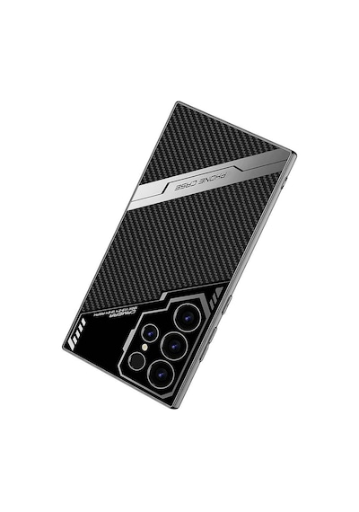 Galaxy S23 Ultra Uyumlu Kılıf Kamera Korumalı Karbon Tasarım Zore Yeni Seri Procase Kapak-siyah Karb Siyah Karbon