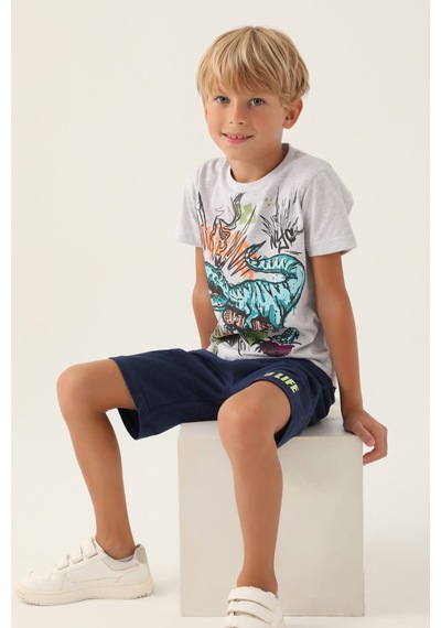 Rolypoly Wild Life Kar Melanj Erkek Çocuk Bermuda Takım 5274-43015 Kar Melanj
