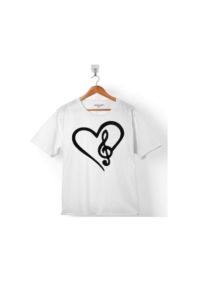 Sol Anahtarı Music Heart Kalp Müzik Seviyorum 2 Çocuk Tişört 001