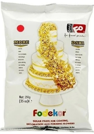 Fo Kırmızı Fodekor Kaplama Dekor Ve Çiçek Yapımı İçin Şeker Hamuru 250 G