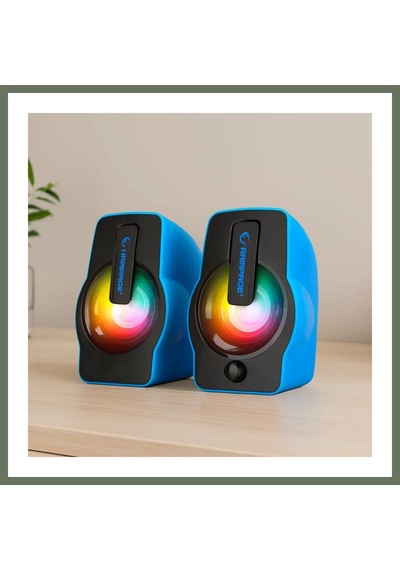 Bezos Usb Rgb Işıklı 1+1 6w Multimedya Hoparlör Seti Bezos1