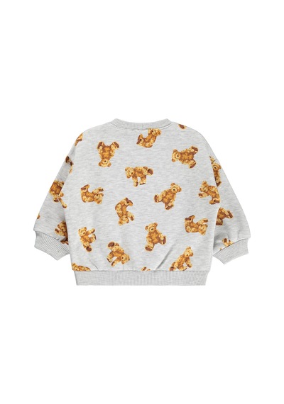 Civil Baby Ayıcık Baskılı 6-18 Ay Sweatshirt - Gri Karmelanj
