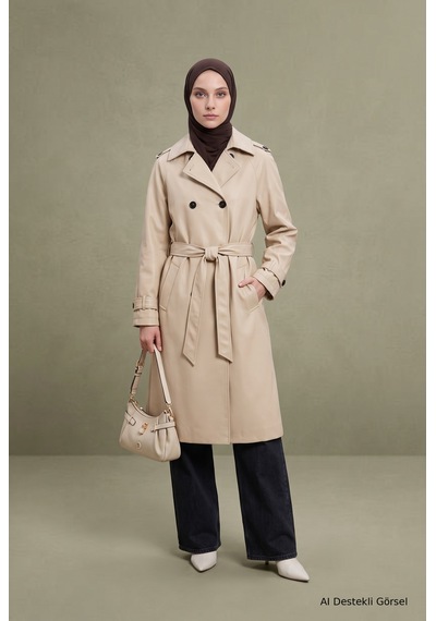 Armine Trend Klasik Yaka Belden Kuşaklı Çift Cepli 101 Cm Boy Koyu Trenckot Bej 26kt728 Koyu Bej Armine Trend Klasik Yaka Belden Kuşaklı Çift Cepli 101 Cm Boy Koyu Trenckot Bej 26kt728 Koyu Bej