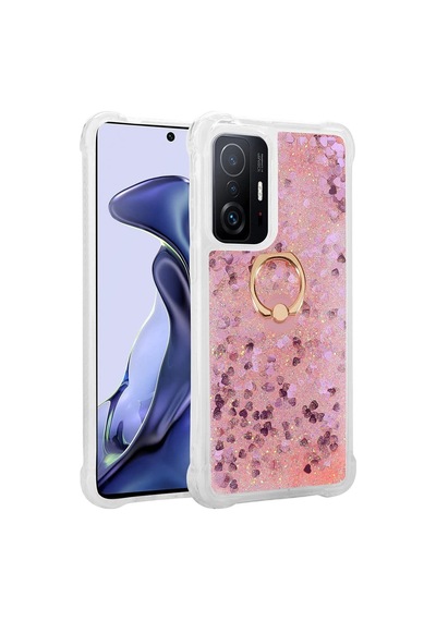 Xiaomi Mi 11t Pro 5g - Mi 11t 5g Kılıf Pembe Liss Sulu Simli Silikon Kapak  Esnek İnce Geliştirilmiş Dayanıklı Darbe Karşıtı Koruyucu Yeni Tasarım Xiaomi Mi 11t Pro 5g, Pembe Sku: Zeusb0c58