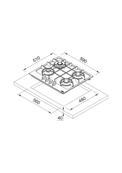 Franke FHMA 604 3G DC MB Ankastre Ocak