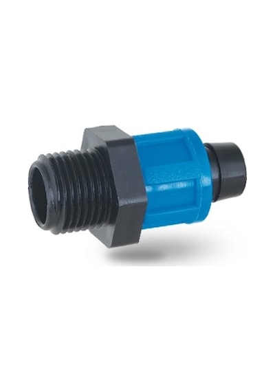 16 -  3/4" TERS KİLİTLİ DAMLAMA SULAMA ERKEK NİPEL -  5 ADET
