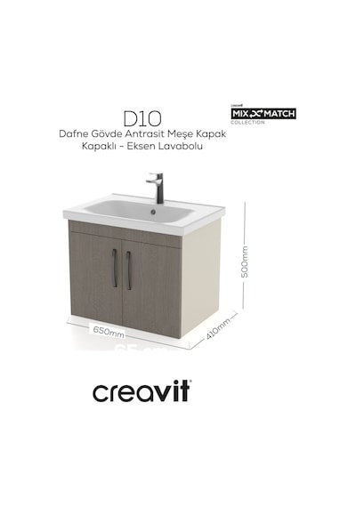 Creavit D20 65 Cm Kapaklı Lavabo Dolabı Dafne Melamin Kapak Diğer Creavit D20 65 Cm Kapaklı Lavabo Dolabı Dafne Melamin Kapak Diğer