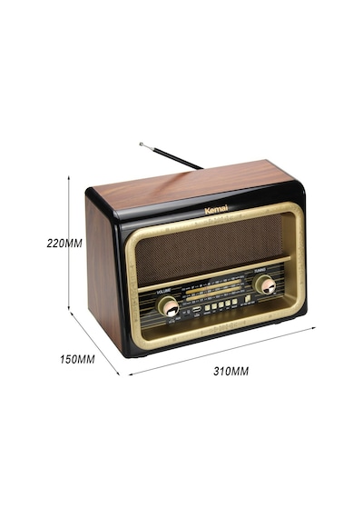 Kemai Md-1911Bt Şarjlı Nostaljik Bluetooth Fm Radyo Usb Sd Mp3