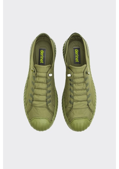 Derinet Lastik Bağcıklı Erkek Sneaker Haki Haki
