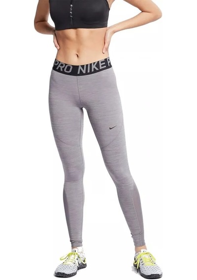 Pro Tayt 365 Dri-fit Training File Panelli Bel Toparlayıcı Kadın Spor Tayt Tight Gri