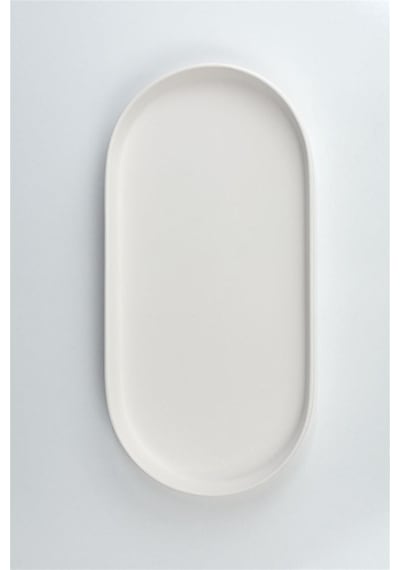 Dik Kenarlı Oval Tabak | Seramik Bisküvi (Ham Ürün)