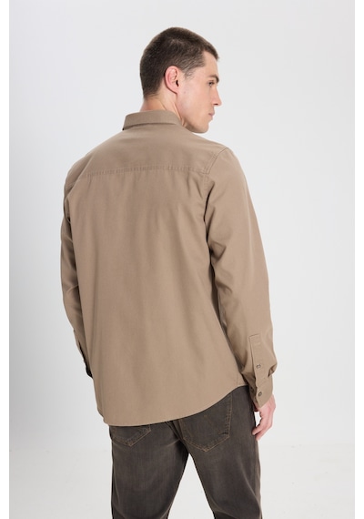 Wrangler Regular Fit Normal Kesim %100 Pamuk Cep Detaylı Vizon Gömlek Vizon