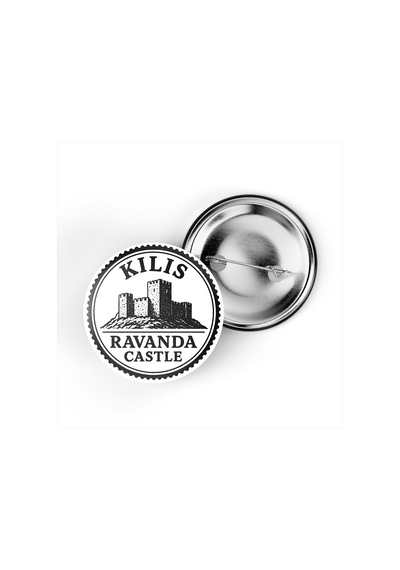 5 Adet İğneli Çanta Rozeti - Ravanda Kalesi - Kilis - 44 MM Çok Renkli