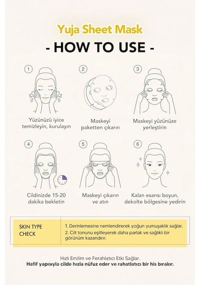 Lebelage Yuja Meyvesi İçeren Aydınlatıcı Nemlendirici Kağıt Maske Lebelage Fruit Yuja Mask