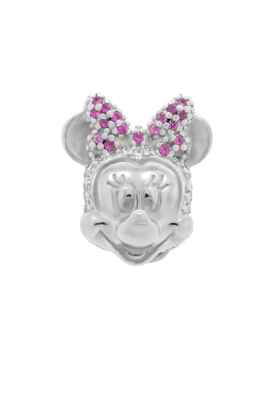 Kadın Minnie Mouse Model Taşlı Gümüş Charm