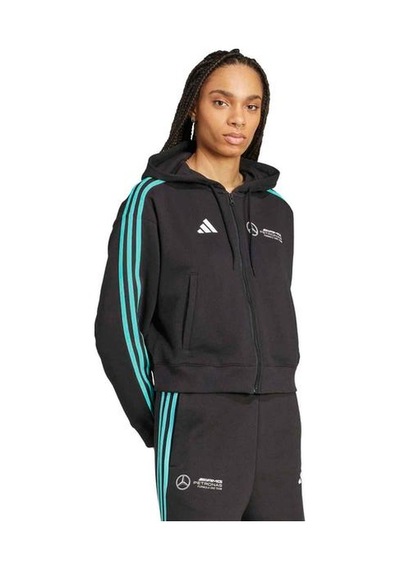 Adidas Kadın Full Zip Hoodie Mercedes Dna Siyah