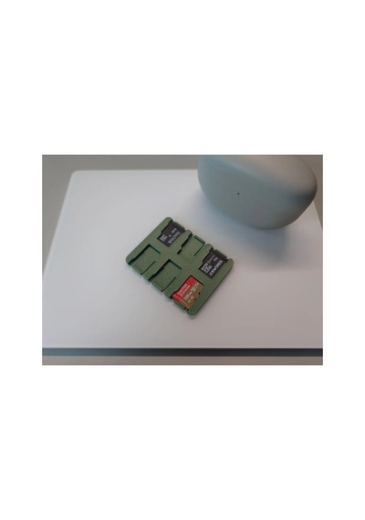 Alvera Micro Sd Kart Saklama Kutusu Yaylı Kartlık Mikro Sd Kart Tutucu İnce Düzenleyici Yeşil