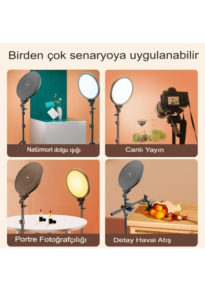 14 İnç Youtube Makyaj Canlı Akışı Video Fotoğrafçılığı Aydınlatma İçin Led Stüdyo Fotoğraf Panel