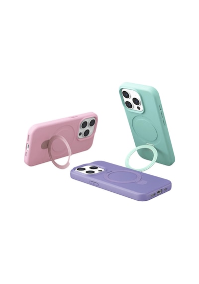 Apple iPhone Uyumlu iPhone 15 Pro Max Regal Magsafe Standlı Kapak - Yeşil Renkli