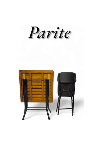 Katlanır Metal Ayaklı Siyah Sandalye - Foldable Metal Legs Chair