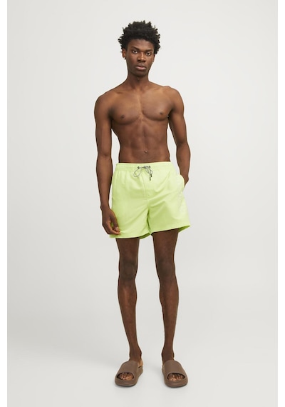 Jack & Jones Erkek Jpstfıjı Yazı Detaylı Deniz Şortu 12253118 - Neon Yeşil