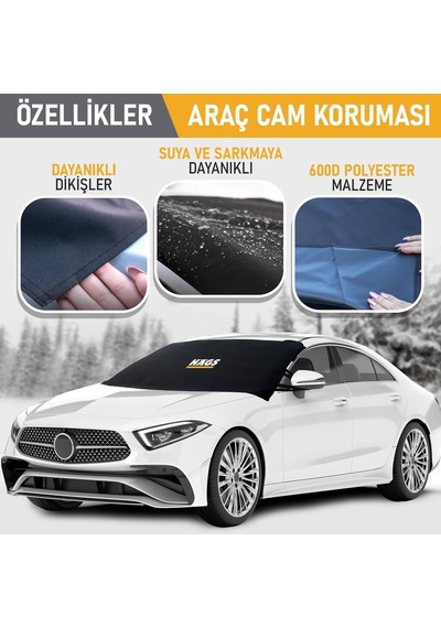 Haegs Buz Ve Kar Önleyici Araç Ön Cam Örtüsü Brandası / Ağır Hizmet Tipi 600d Oxford Kumaş / Arabalar, Suv Lar Diğer