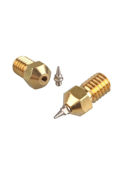 Koodmax 3d Yazıcı Nozzle M6 V5 V6 E3d Çelik Pirinç Mk8 Ekstrüder Memesi Baskı Kafası 0.2mm 1.75mm