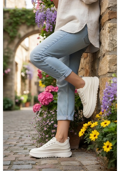 Guja Bej Bağcıklı Hafif Casual Ayakkabı 26y373 G