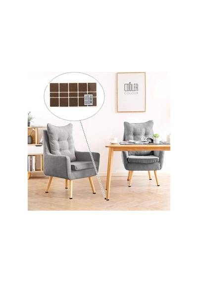 15 Adet 2 Boyut Sandalye Mobilya Koruyucu Keçe 716240 Beyaz - 225504821 Beyaz