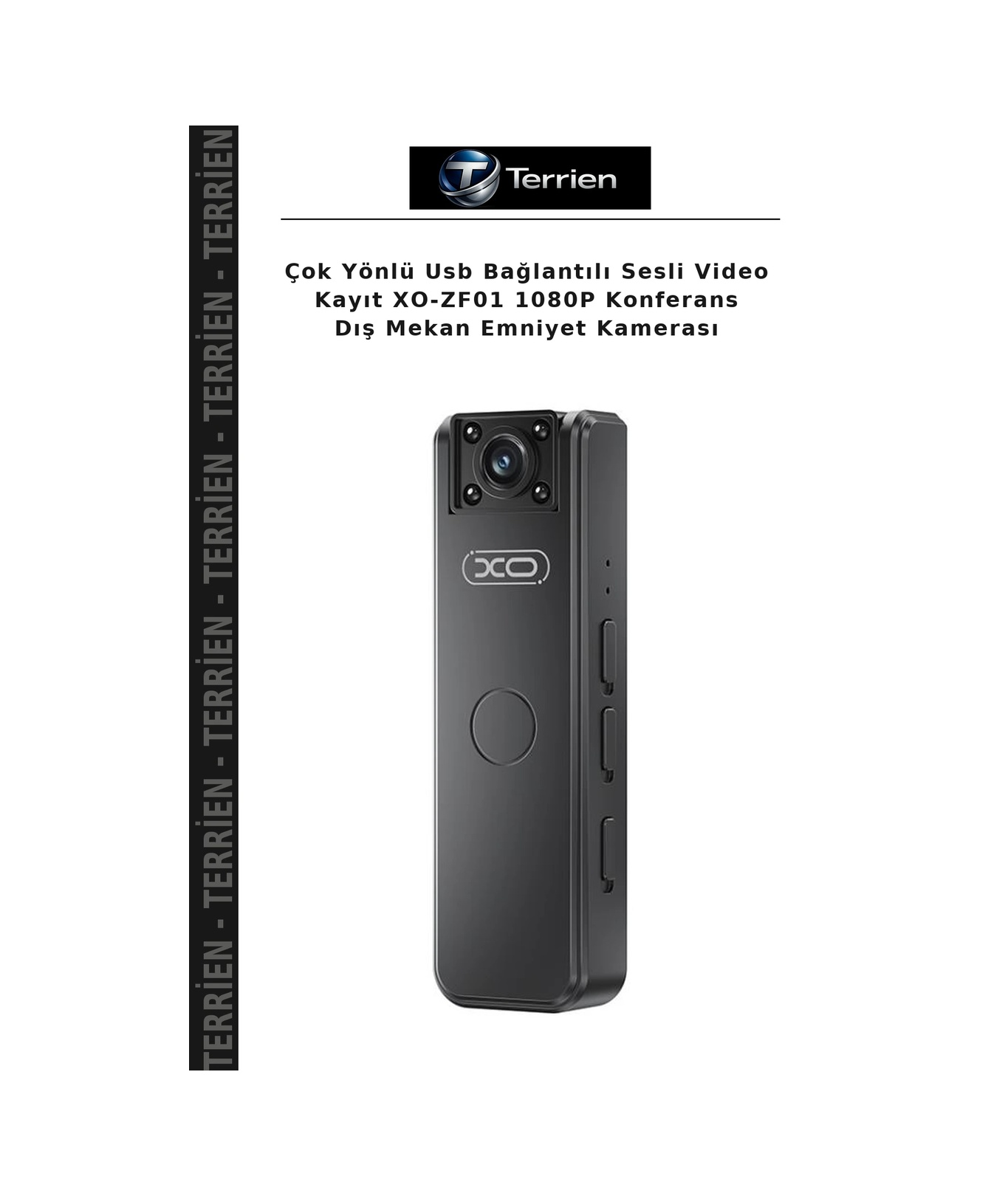 Çok Yönlü Usb Bağlantılı Sesli Video Kayıt Xo-zf01 1080p Konferans Dış Mekan Emniyet Kamerası