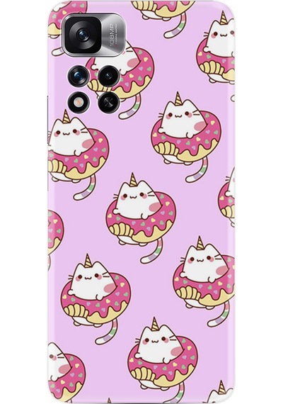 Xiaomi Note 11 Pro 5G Kılıf Resimli Desenli Baskılı Silikon Unicorn Donut 1417