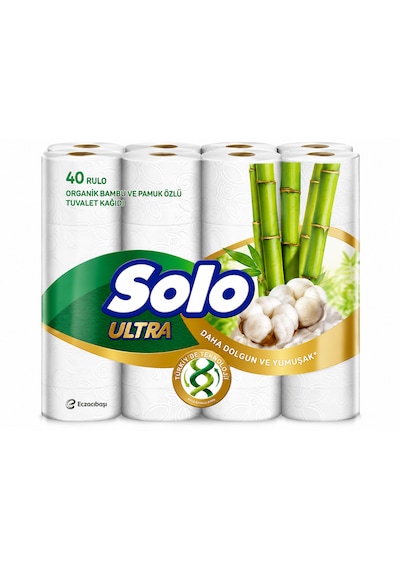 Solo Ultra Organik Bambu Ve Pamuk Özlü Tuvalet Kağıdı 40'lı