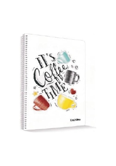 Coffee Plastik Kapak 72 Yaprak Kareli Spiralli A4 Defter