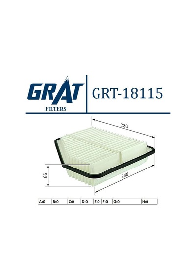 GRAT 18115 HAVA FİLTRESİ RAV4 06-11  2.2 D4D